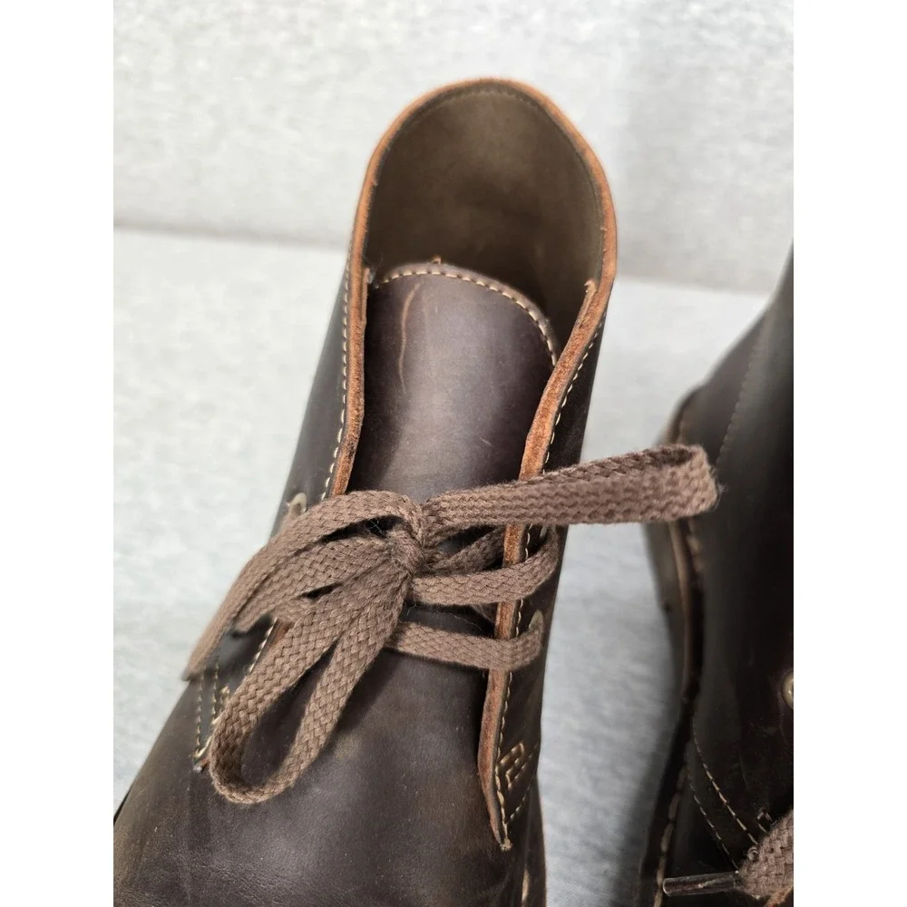 Clarks Bushacre 3 Men's Beeswax Leather Chukka Boots Size US 7 M (EU 39.5)